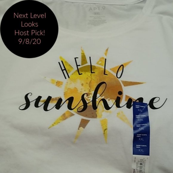 Apt. 9 Tops - Apt 9 Short Sleeve Sunshine Novelty Tee 2X